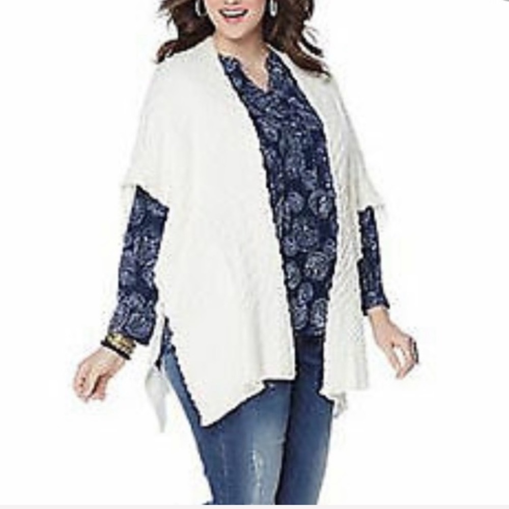 Melissa McCarthy Seven7 | Textured Knit  Cardigan